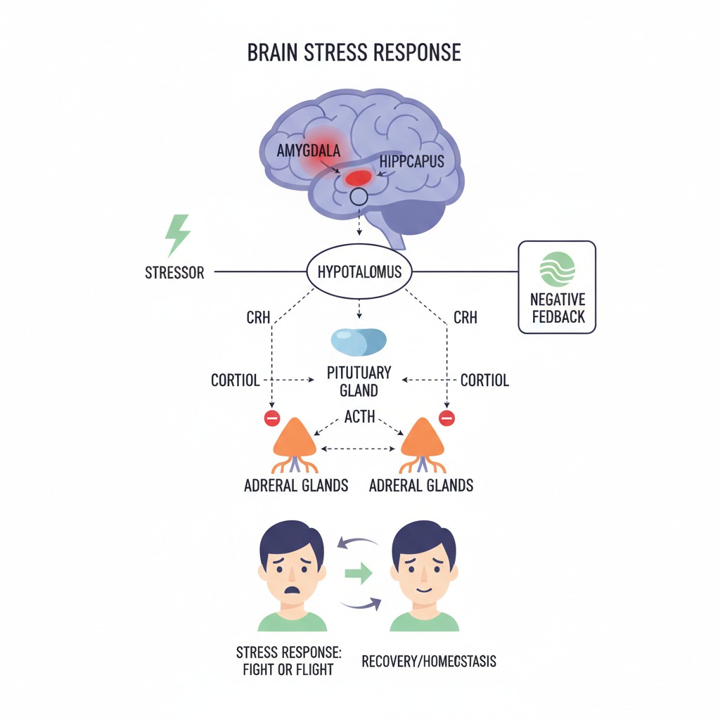 simple illustration of the HPA axis and the brain’s stress response simple illustration of the HPA axis and the brain’s stress response