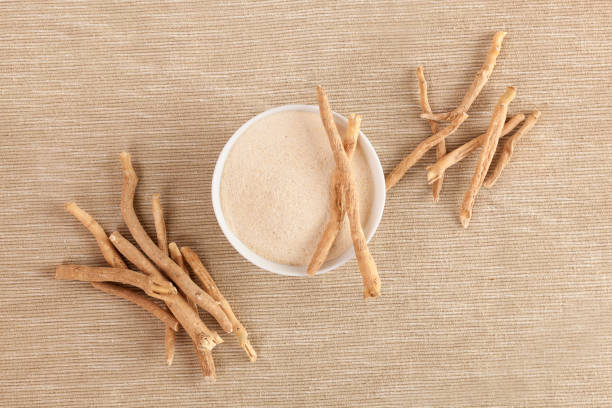 Ashwagandha root and powder supplement